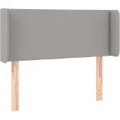 vidaXL Hoofdbord met randen 93x16x78/88 cm stof lichtgrijs