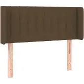 vidaXL Hoofdbord met randen 103x16x78/88 cm stof donkerbruin