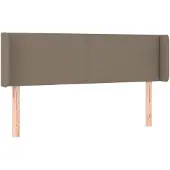 vidaXL Hoofdbord met randen 147x16x78/88 cm stof taupe
