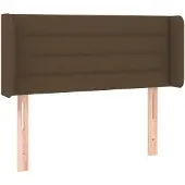 vidaXL Hoofdbord met randen 83x16x78/88 cm stof donkerbruin