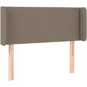 vidaXL Hoofdbord met randen 103x16x78/88 cm stof taupe