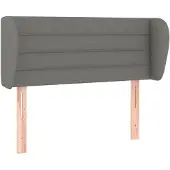 vidaXL Hoofdbord met randen 93x23x78/88 cm stof donkergrijs