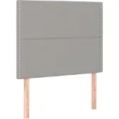 vidaXL Hoofdbord lichtgrijs 90x5x118/128 cm stof