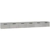 vidaXL Wandkasten 2 st 102x30x20 cm bewerkt hout betongrijs