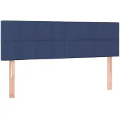 vidaXL Hoofdborden 144x5x78/88 cm stof blauw