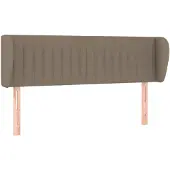 vidaXL Hoofdbord met randen 147x23x78/88 cm stof taupe