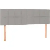 vidaXL Hoofdborden 144x5x78/88 cm stof lichtgrijs