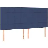 vidaXL Hoofdbord blauw 200x5x118/128 cm stof