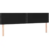 vidaXL Hoofdborden 200x5x78/88 cm stof zwart
