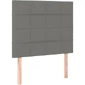 vidaXL Hoofdbord donkergrijs 100x5x118/128 cm Stof