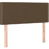 vidaXL Hoofdbord 100x5x78/88 cm stof donkerbruin