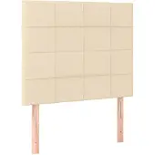 vidaXL Hoofdbord crème 100x5x118/128 cm stof