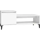 vidaXL Salontafel 100x50x45 cm bewerkt hout wit