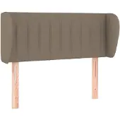 vidaXL Hoofdbord met randen 103x23x78/88 cm stof taupe