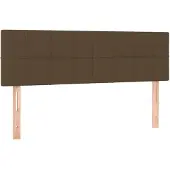 vidaXL Hoofdborden 144x5x78/88 cm stof donkerbruin
