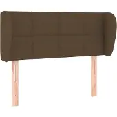vidaXL Hoofdbord met randen 93x23x78/88 cm stof donkerbruin
