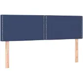 vidaXL Hoofdborden 144x5x78/88 cm stof blauw