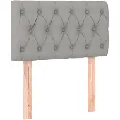 vidaXL Hoofdbord 80x7x78/88 cm stof lichtgrijs