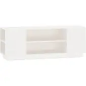 vidaXL Tv-meubel 110x35x40,5 cm massief grenenhout wit
