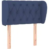 vidaXL Hoofdbord met randen 83x23x78/88 cm stof blauw