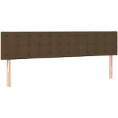 vidaXL Hoofdborden 200x5x78/88 cm stof donkerbruin