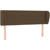 vidaXL Hoofdbord met randen 147x23x78/88 cm stof donkerbruin