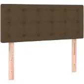 vidaXL Hoofdbord 100x5x78/88 cm stof donkerbruin