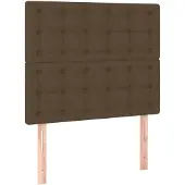 vidaXL Hoofdbord donkerbruin 100x5x118/128 cm Stof