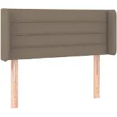 vidaXL Hoofdbord met randen 93x16x78/88 cm stof taupe