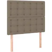 vidaXL Hoofdbord taupe 90x5x118/128 cm Stof