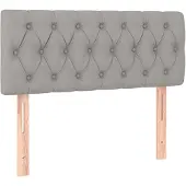 vidaXL Hoofdbord 100x7x78/88 cm stof lichtgrijs