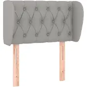 vidaXL Hoofdbord met randen 83x23x78/88 cm stof lichtgrijs