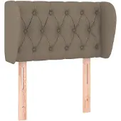 vidaXL Hoofdbord met randen 83x23x78/88 cm stof taupe