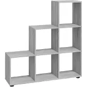 vidaXL Boekenkast trapvormig 107 cm bewerkt hout grijs sonoma eiken