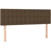 vidaXL Hoofdborden 144x5x78/88 cm stof donkerbruin