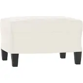 vidaXL Voetenbank 60x50x41 cm microvezelstof beige