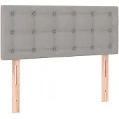 vidaXL Hoofdbord 90x5x78/88 cm stof lichtgrijs