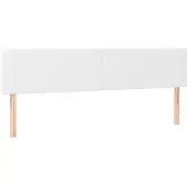 vidaXL Hoofdborden 180x5x78/88 cm kunstleer wit