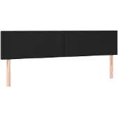 vidaXL Hoofdborden 200x5x78/88 cm kunstleer zwart