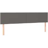 vidaXL Hoofdborden 180x5x78/88 cm kunstleer grijs