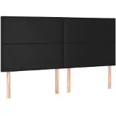vidaXL Hoofdbord zwart 180x5x118/128 cm kunstleer