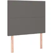 vidaXL Hoofdbord grijs 100x5x118/128 cm kunstleer