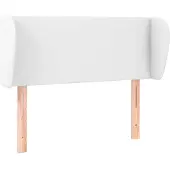 vidaXL Hoofdbord met randen 93x23x78/88 cm kunstleer wit