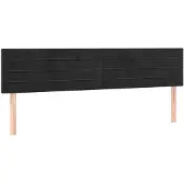 vidaXL Hoofdborden 160x5x78/88 cm fluweel zwart
