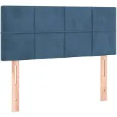 vidaXL Hoofdbord 90x5x78/88 cm fluweel donkerblauw
