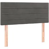 vidaXL Hoofdbord 100x5x78/88 cm fluweel donkergrijs