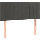 vidaXL Hoofdbord 90x5x78/88 cm fluweel donkergrijs