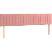 vidaXL Hoofdborden 160x5x78/88 cm fluweel roze