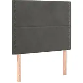 vidaXL Hoofdbord donkergrijs 90x5x118/128 cm fluweel