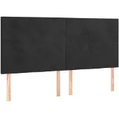 vidaXL Hoofdbord zwart 160x5x118/128 cm fluweel